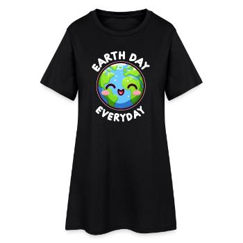 Terre Heureuse Jour Éternel - Robe T-shirt Femme - noir - Devant