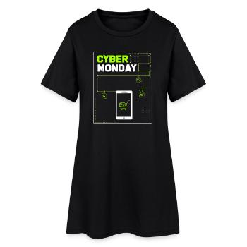 Virée shopping du Cyber Monday - Robe T-shirt Femme - noir - Devant