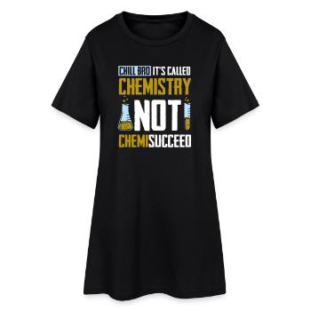 Chimie Chimiste Professeur de chimie Dire science - Robe T-shirt Femme - noir - Devant