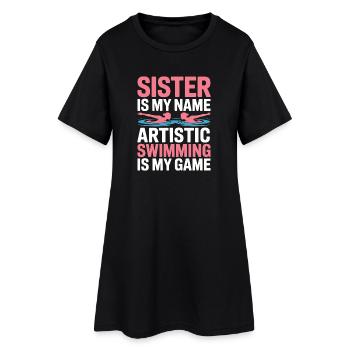Synchronized swimming Artistic swimming Water sports - Women’s T-Shirt Dress - black - Front