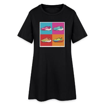 Formateur Pop Art - Robe T-shirt Femme - noir - Devant