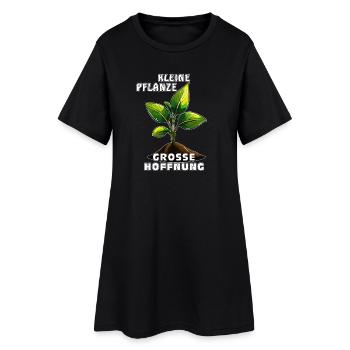 SMALL PLANT, BIG HOPE - Women’s T-Shirt Dress - black - Front
