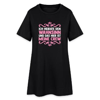 Enterrement de vie de garçon Équipe Mariée Enterrement de vie de jeune fille - Robe T-shirt Femme - noir - Devant