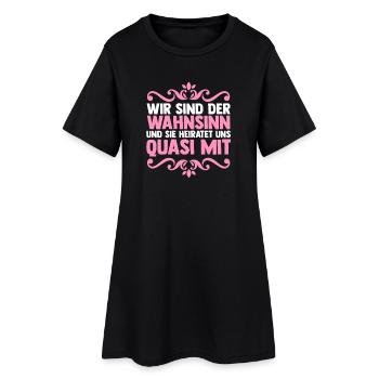 Enterrement de vie de garçon Équipe Mariée Enterrement de vie de jeune fille - Robe T-shirt Femme - noir - Devant