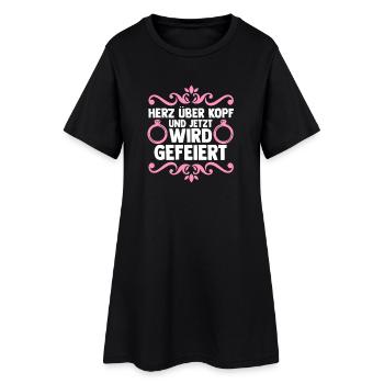 Enterrement de vie de garçon Équipe Mariée Enterrement de vie de jeune fille - Robe T-shirt Femme - noir - Devant