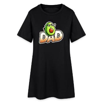 Sunny Avocado Dad Design, Pères - Robe T-shirt Femme - noir - Devant