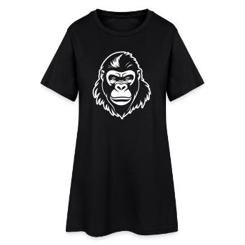 Tête de gorille - Robe T-shirt Femme - noir - Devant