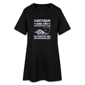 Podomètre? J’utilise le détecteur de mouvement - Robe T-shirt Femme - noir - Devant