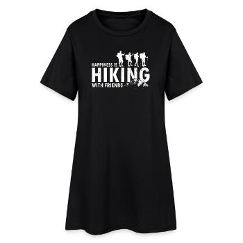 Bonheur Randonnée Amis Équipe de sentier Extérieur - Robe T-shirt Femme - noir - Devant