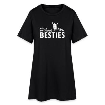 Hiking Adventure Friends Trail Buddies Together - Frauen T-Shirt-Kleid - Schwarz - Vorne