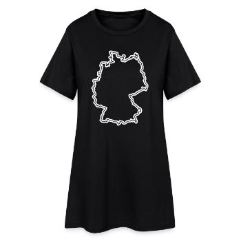 Germany Outline – Minimalist Map Design - Women’s T-Shirt Dress - black - Front