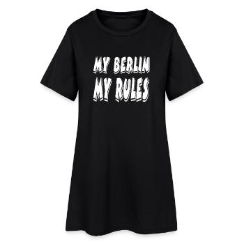 Berlin - Frauen T-Shirt-Kleid - Schwarz - Vorne