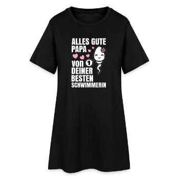 Tout le meilleur papa vous souhaite votre meilleur nageur - Robe T-shirt Femme - noir - Devant