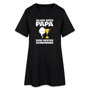 Tout le meilleur papa vous souhaite votre meilleur nageur - Robe T-shirt Femme - noir - Devant