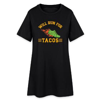 Courir courra pour le marathonien Tacos - Robe T-shirt Femme - noir - Devant