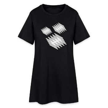 Conception de carrés géométriques - Robe T-shirt Femme - noir - Devant