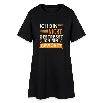 Je ne suis pas stressé, je suis aguerri - Robe T-shirt Femme - noir - Devant