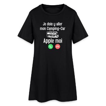 CampingCar Apple moi - Robe T-shirt Femme - noir - Devant