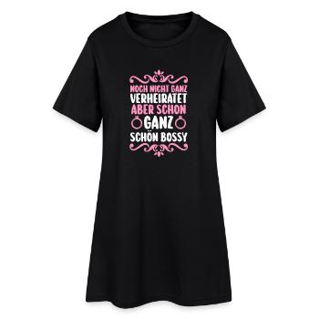 Enterrement de vie de garçon Équipe Mariée Enterrement de vie de jeune fille - Robe T-shirt Femme - noir - Devant