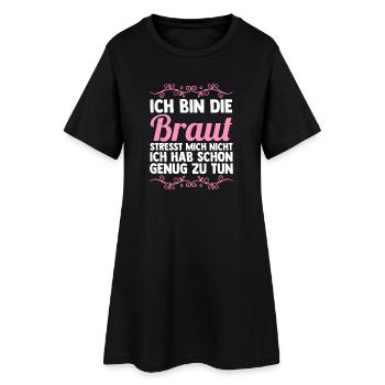 Bachelor Party Team Bride Hen Party - Women’s T-Shirt Dress - black - Front