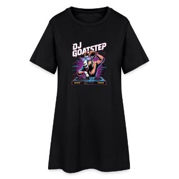 DJ GOATSTEP Rave Electro Goat DJ Party - Robe T-shirt Femme - noir - Devant
