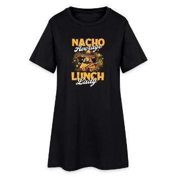 Nacho Déjeuner Moyen Dame Tacos Drôle - Robe T-shirt Femme - noir - Devant