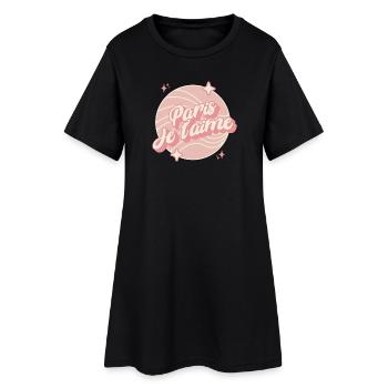 paris I love you - Women’s T-Shirt Dress - black - Front