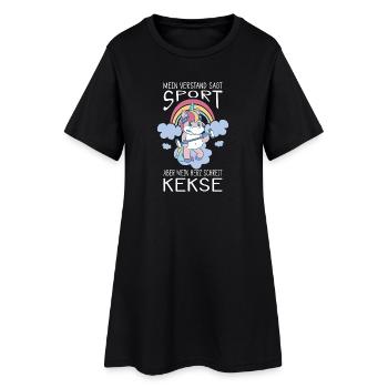 Lustige Sprüche Fun Outfits Ironie Sarkasmus - Frauen T-Shirt-Kleid - Schwarz - Vorne