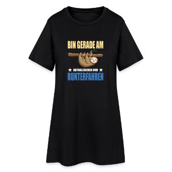Lustige Sprüche Fun Outfits Ironie Sarkasmus - Frauen T-Shirt-Kleid - Schwarz - Vorne