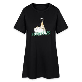 cheminée avec cigogne typique de l'Alentejo - Robe T-shirt Femme - noir - Devant