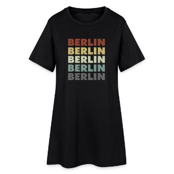 Berlin - Allemagne - Deutschland - Lettrage - Robe T-shirt Femme - noir - Devant