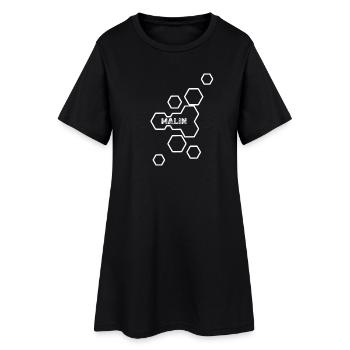 Nom Malin - Robe T-shirt Femme - noir - Devant