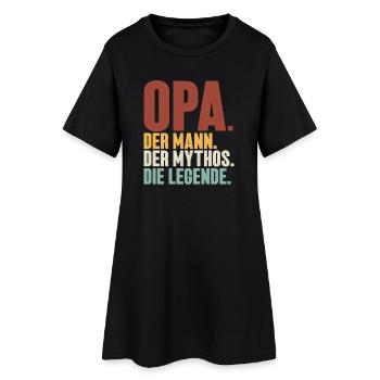 Opa Der Mann Der Mythos Die Legende - Frauen T-Shirt-Kleid - Schwarz - Vorne