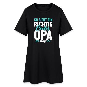 So Sieht Ein Richtig Cooler Opa Aus - Frauen T-Shirt-Kleid - Schwarz - Vorne
