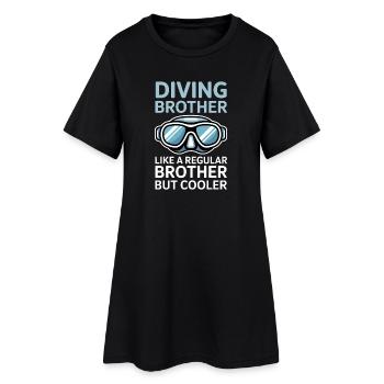 Plongée Dire Frère Drôle Plongée Cadeau - Robe T-shirt Femme - noir - Devant