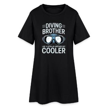 Plongée Dire Frère Drôle Plongée Cadeau - Robe T-shirt Femme - noir - Devant