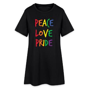 Rainbow Peace Love Pride - Women’s T-Shirt Dress - black - Front