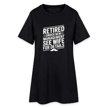 Retraité sous une nouvelle direction Voir l’épouse pour plus de détails - Robe T-shirt Femme - noir - Devant