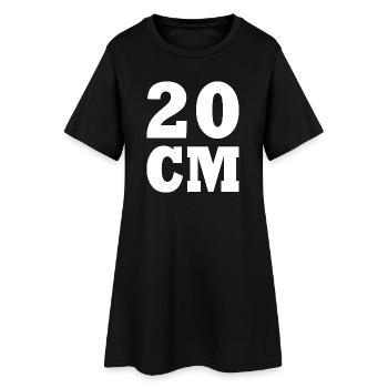 20 cm - Robe T-shirt Femme - noir - Devant