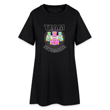 Nussknacker Weihnachten - Frauen T-Shirt-Kleid - Schwarz - Vorne