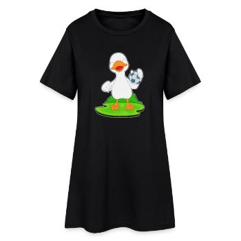 Canard Handball Joueur Handball - Robe T-shirt Femme - noir - Devant