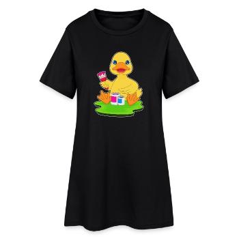 Peinture au pinceau Duck Painter - Robe T-shirt Femme - noir - Devant