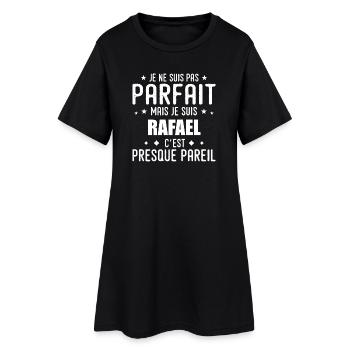 Rafael: authentic, imperfect, top, perfection - Women’s T-Shirt Dress - black - Front