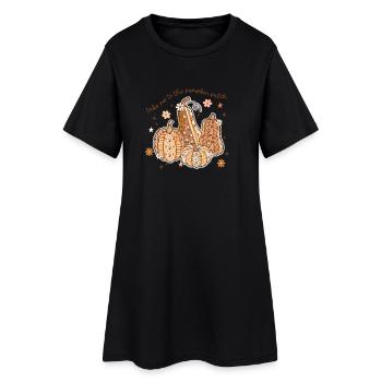 Patchwork Pumpkin Patch - Women’s T-Shirt Dress - black - Front