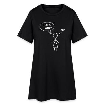 C’est ce qu’elle a dit - Robe T-shirt Femme - noir - Devant