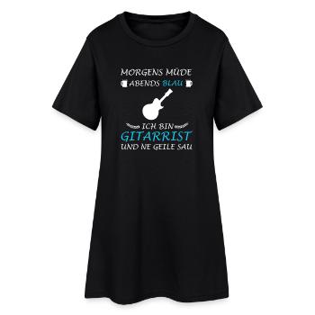 guitare dire groupe instrument de musique guitare électrique - Robe T-shirt Femme - noir - Devant