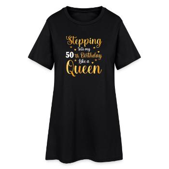 50e anniversaire Queen Style - Robe T-shirt Femme - noir - Devant