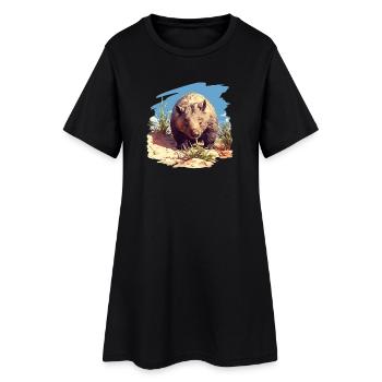 Wombats Wombat - Robe T-shirt Femme - noir - Devant