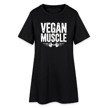 Vegan Muscle - Women’s T-Shirt Dress - black - Front