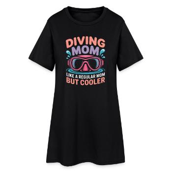 Plongée Dire Maman Drôle Plongée Cadeau - Robe T-shirt Femme - noir - Devant
